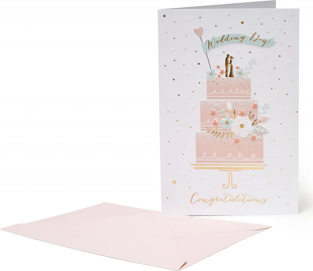 Legami Přáníčko Legami Greeting Card Large - Wedding Cake
