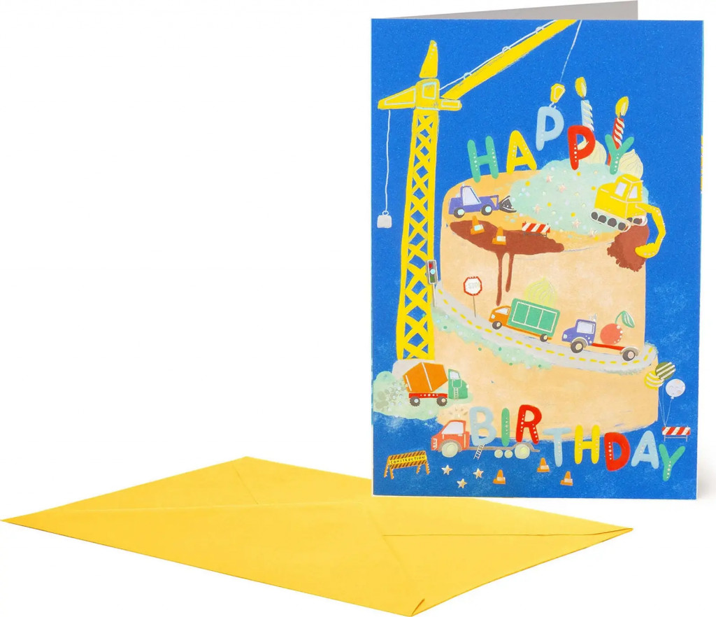 Legami Přáníčko Legami Greeting Card Large - Construction Cake