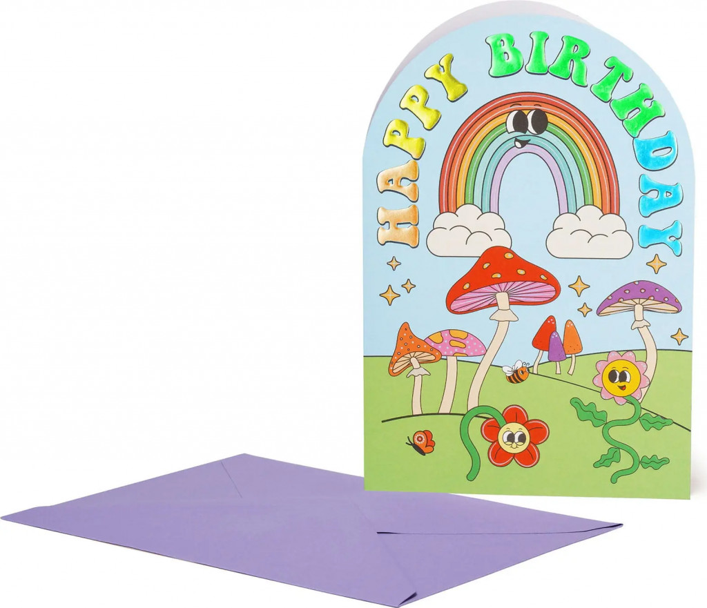 Legami Přáníčko Legami Greeting Card Large - Groovy Rainbow