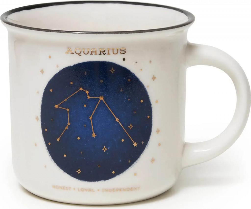Legami Porcelánový hrneček Legami Count Your Lucky Stars Porcelain Mug - Aquarius