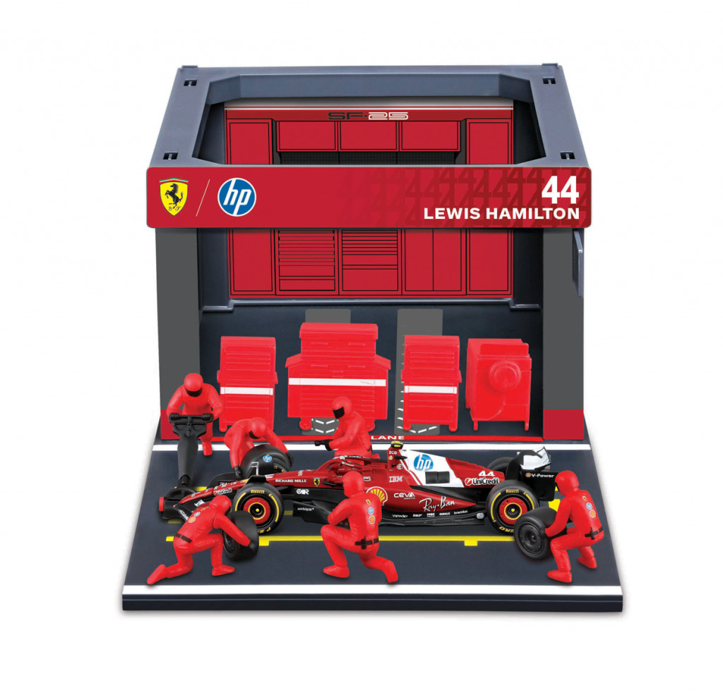 Bburago Bburago - Formula Racing F1 Pit Pass set - Ferrari SF-25 (2025), #44 Lewis Hamilton, 1:43