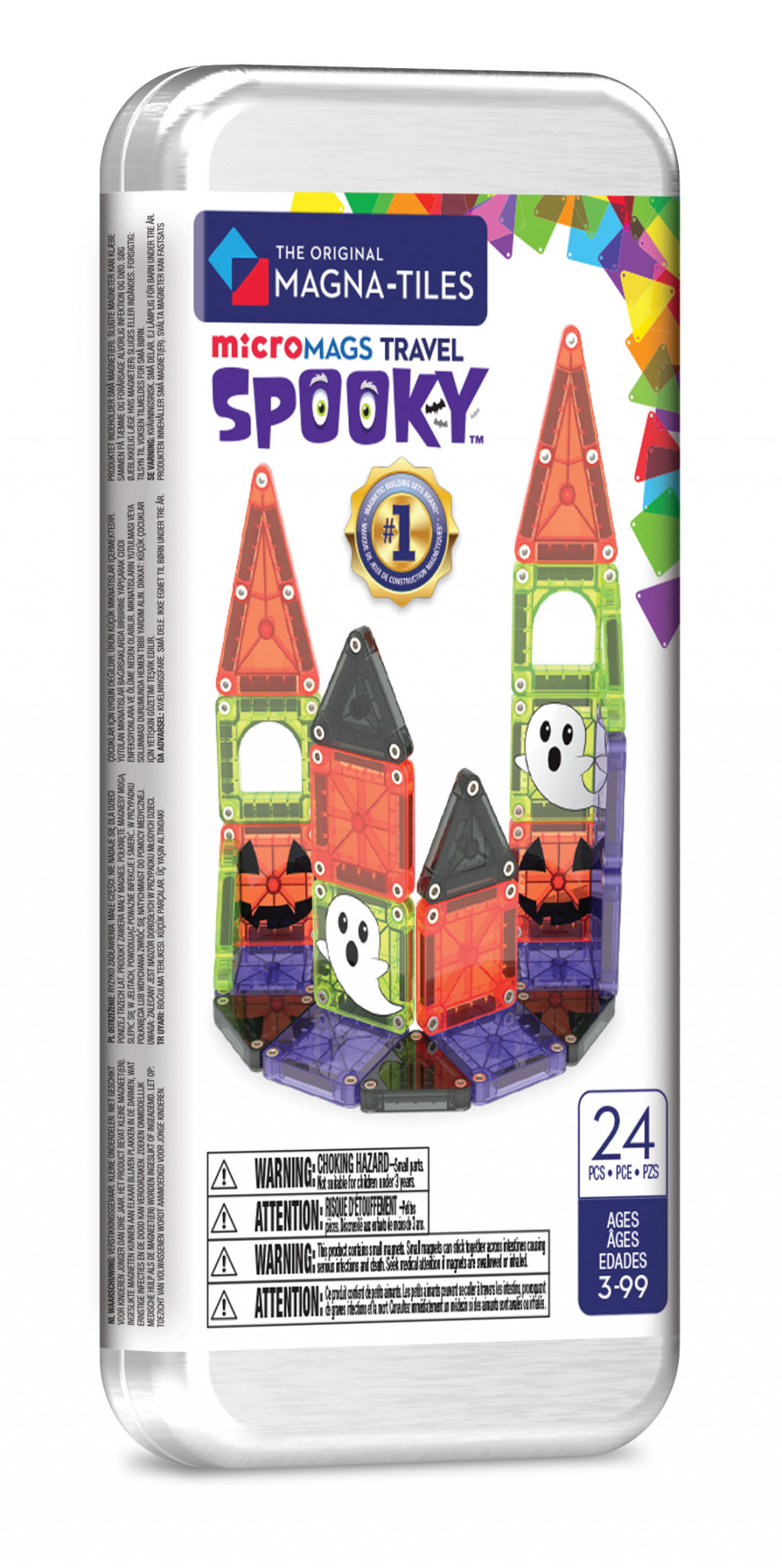 Magna-Tiles Magnetická stavebnice microMAGS Spooky Travel Set 24 dílů
