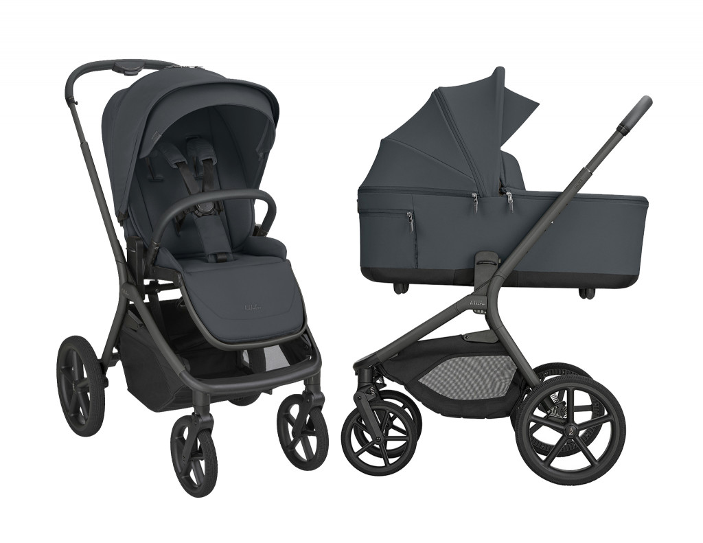 KikkaBoo Kočík 2v1 Goya Platinum Graphite
