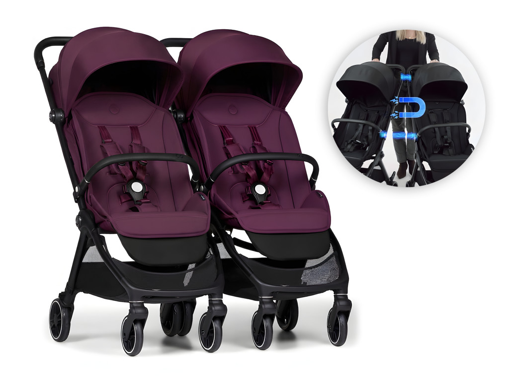 Bumprider Connect Mini 2x kočík s madlom Italian Plum
