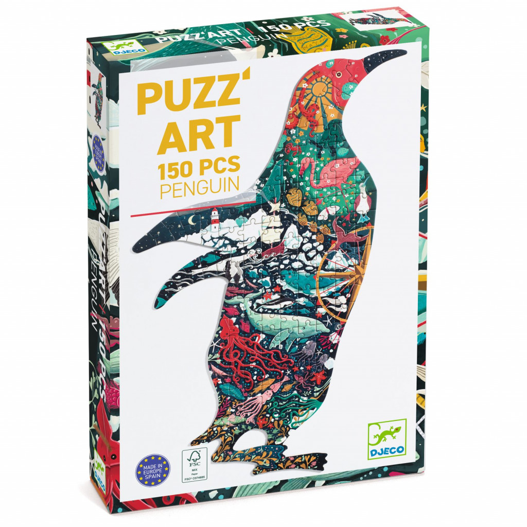 DJECO Umělecké puzzle Tučňák 150 ks