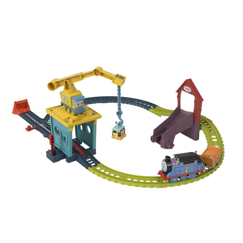 Mattel Fisher Price vláčkový set so žeriavom a motorovou mašinkou 
