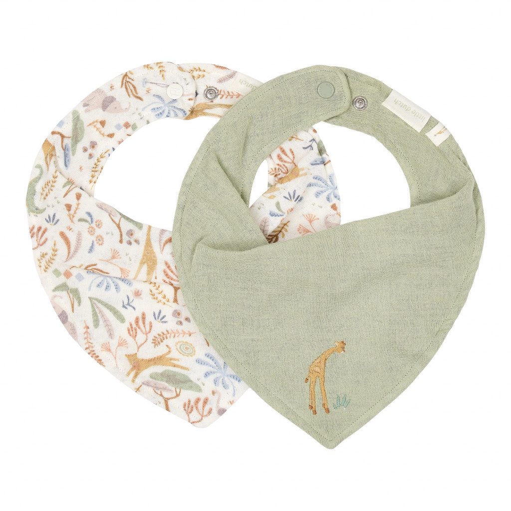 Little Dutch Podbradník bandana 2 ks Safari Wonders