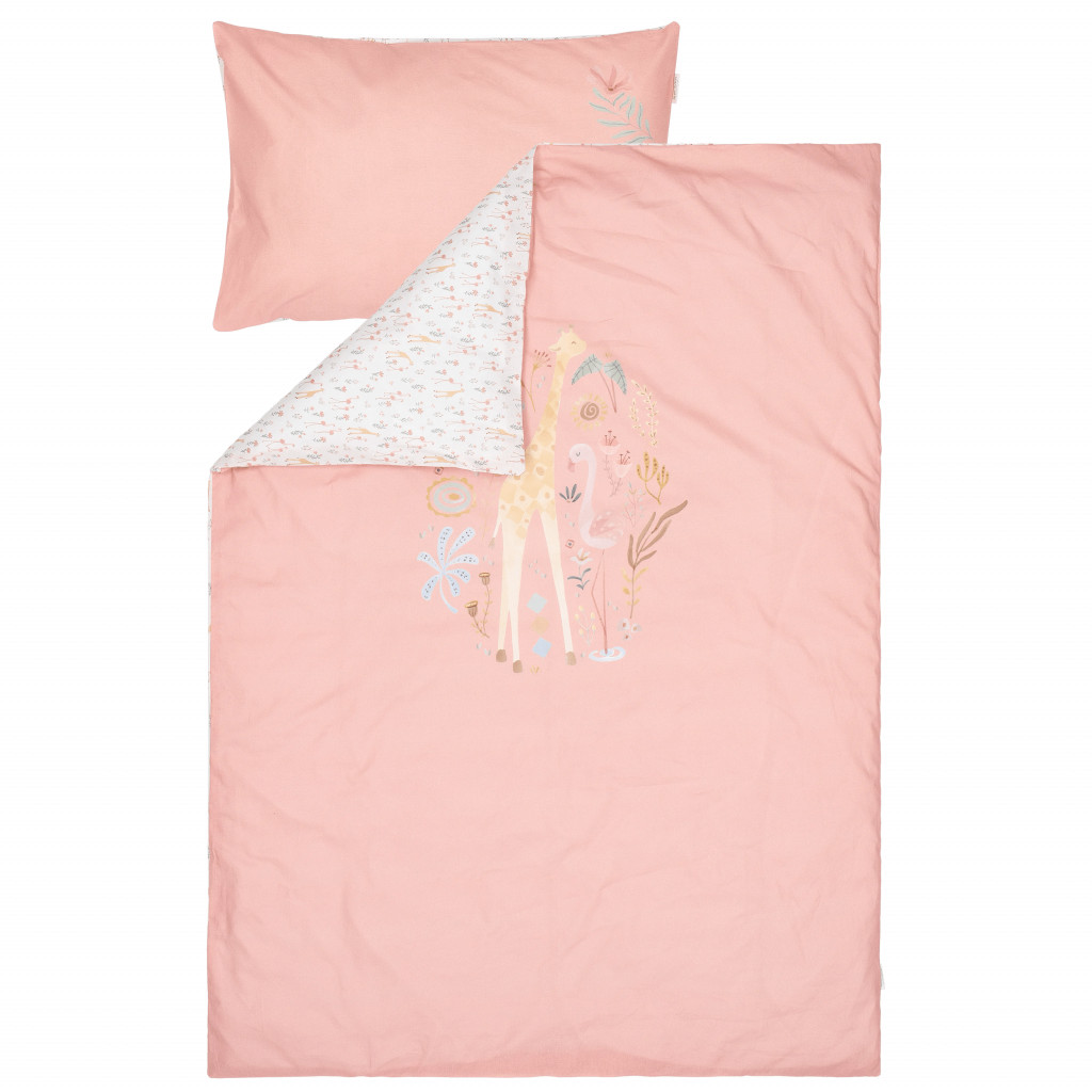 Little Dutch Obliečky 200x140 a 60x70 cm Pink Blooming Safari