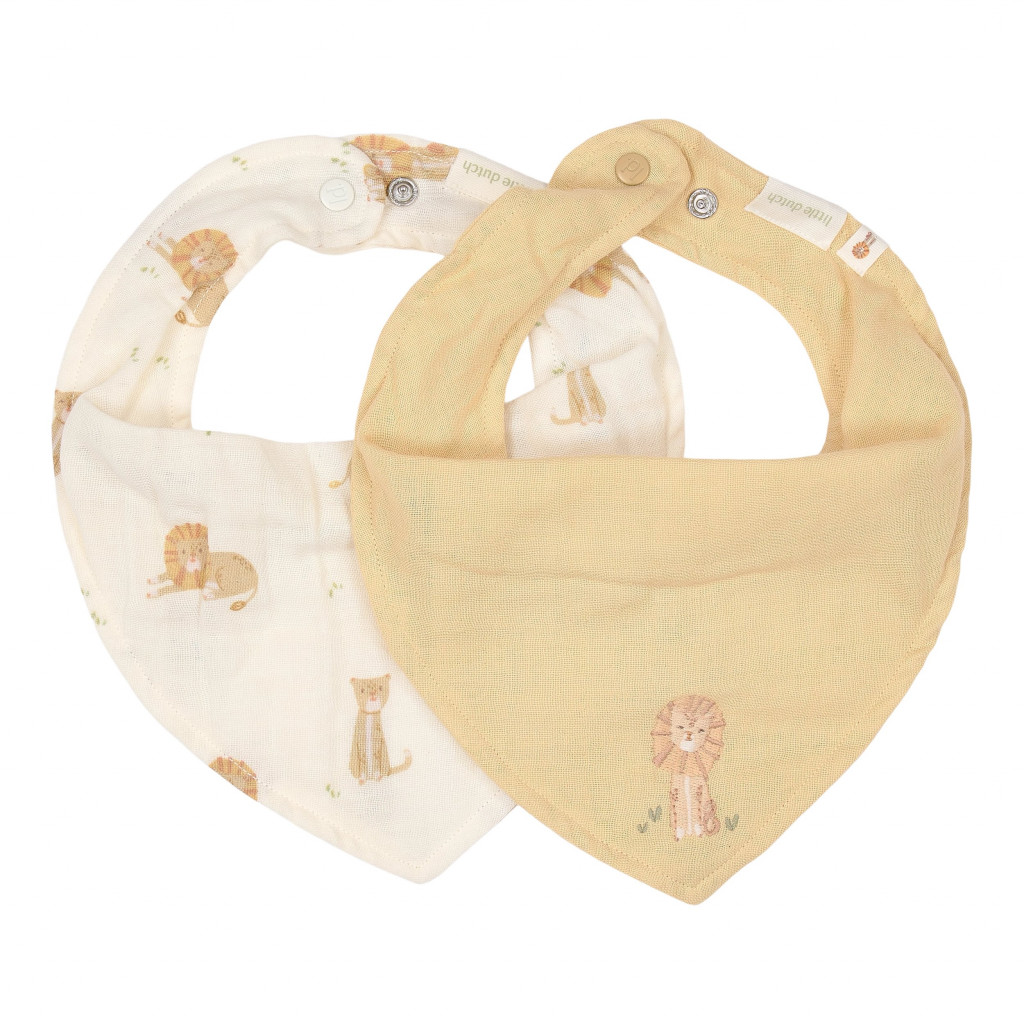Little Dutch Podbradník bandana 2 ks lev Safari Friends