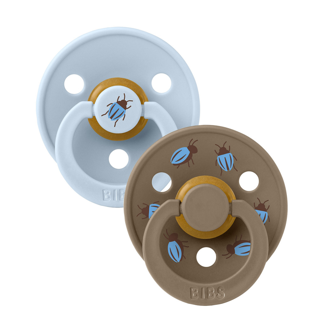 Všetky značky||BIBS STUDIO BIBS STUDIO Colour Beetle cumlíky z prírodného kaučuku 2ks - veľkosť 1 (Baby Blue / Dark Oak)
