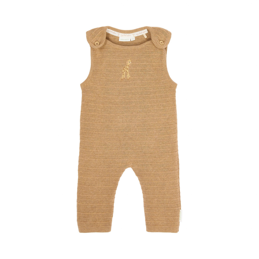 Little Dutch Overal pletený bez rukávov Safari Friends Soft Tan veľ. 62