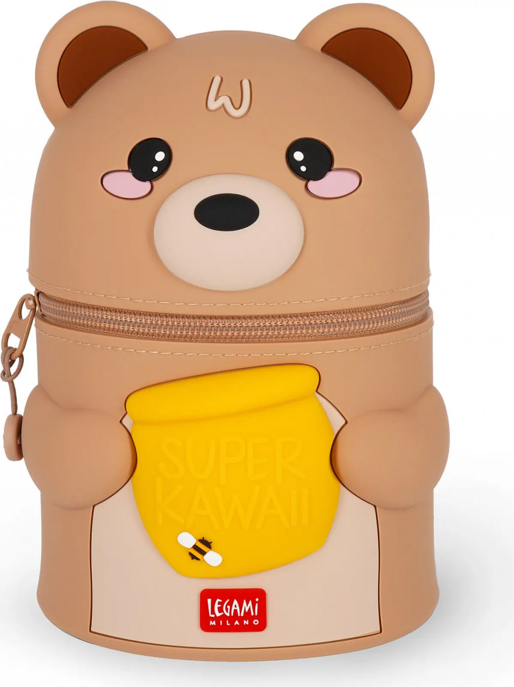 Legami Peračník Legami Super Kawaii 2-in-1 Silicone Pencil Case - Teddy Bear Honey