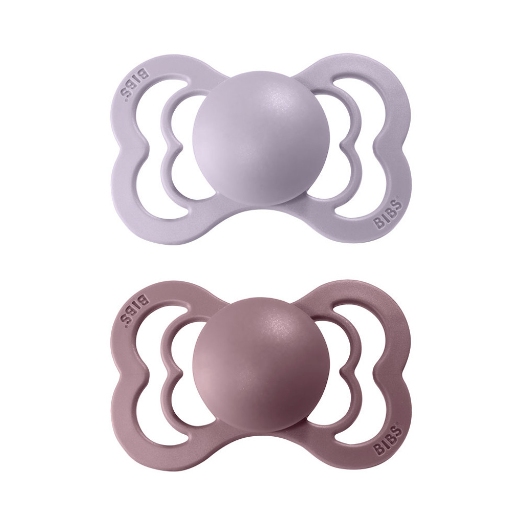 BIBS Supreme dudlíky z přírodního kaučuku 2ks - velikost 2 (Dusky Lilac / Heather)