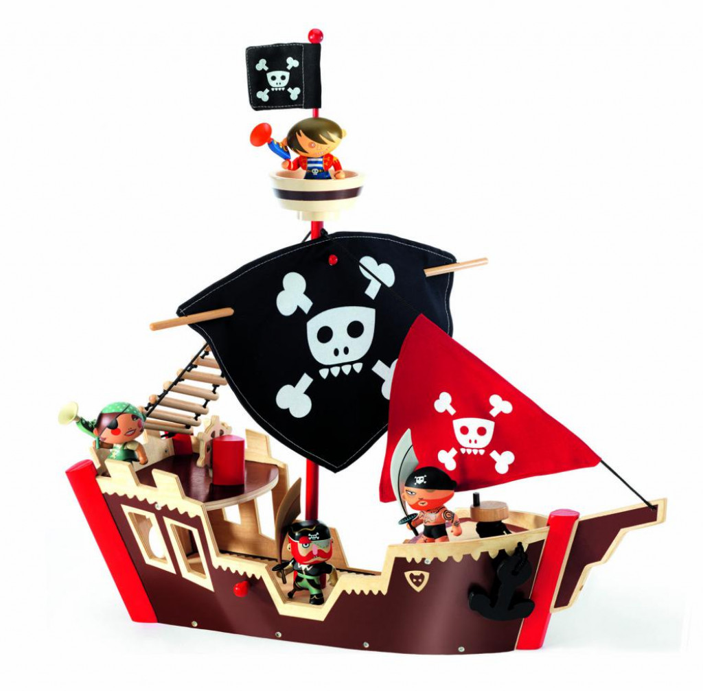 DJECO Arty Toys  Pirátska loď (bez figúrok)