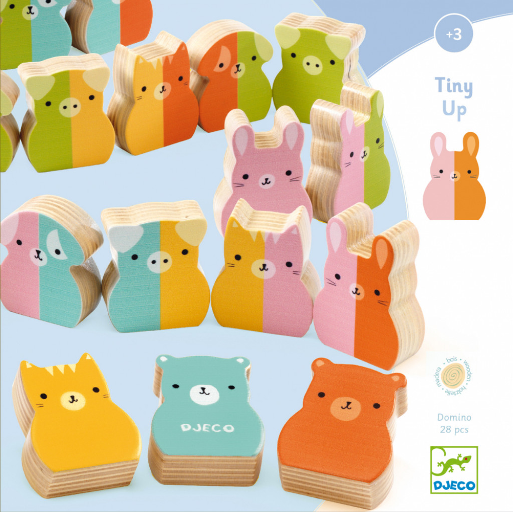 DJECO Tiny-up Domino: Drevene domino