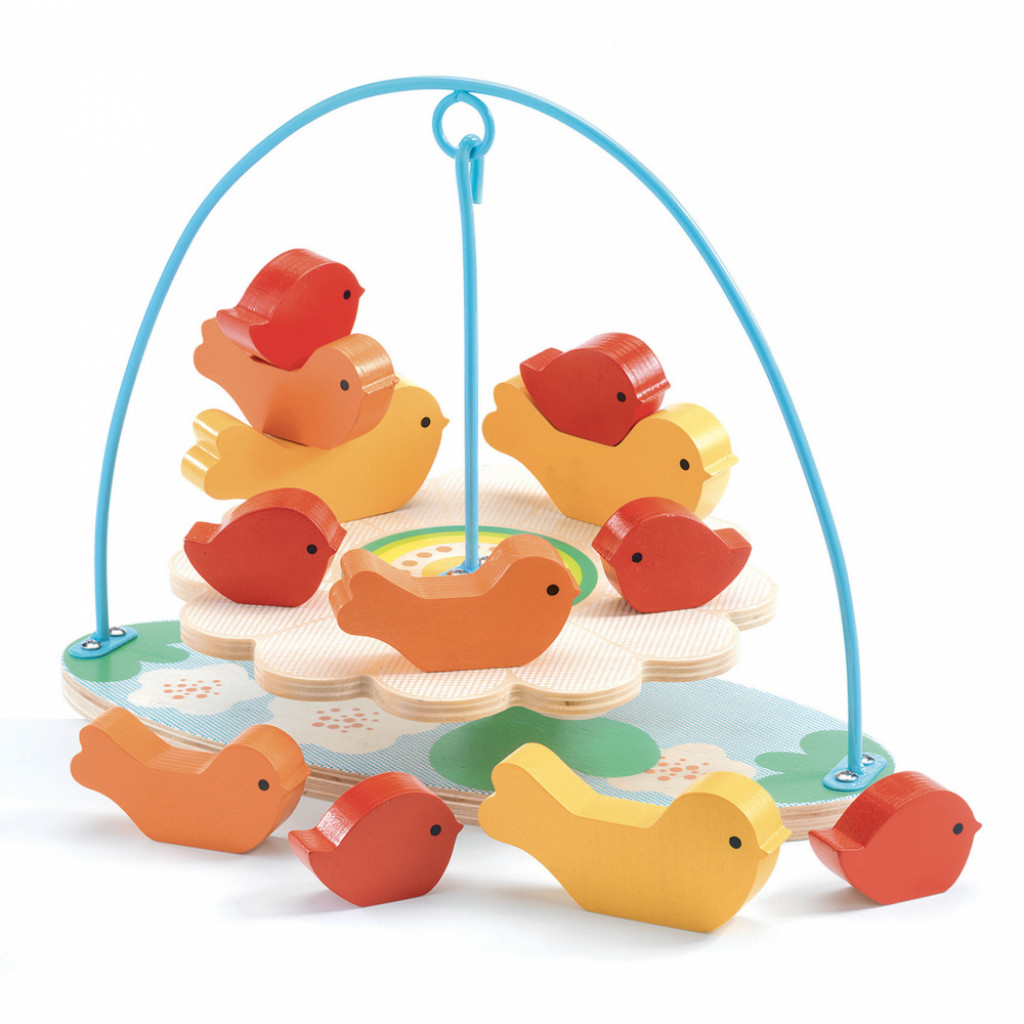 DJECO Hojdačka s vtáčikmi: Stabilou