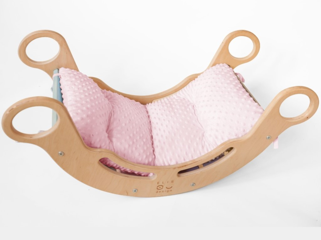Elis design Poťah na Montessori hojdačku 5v1 - minky barva: ružová