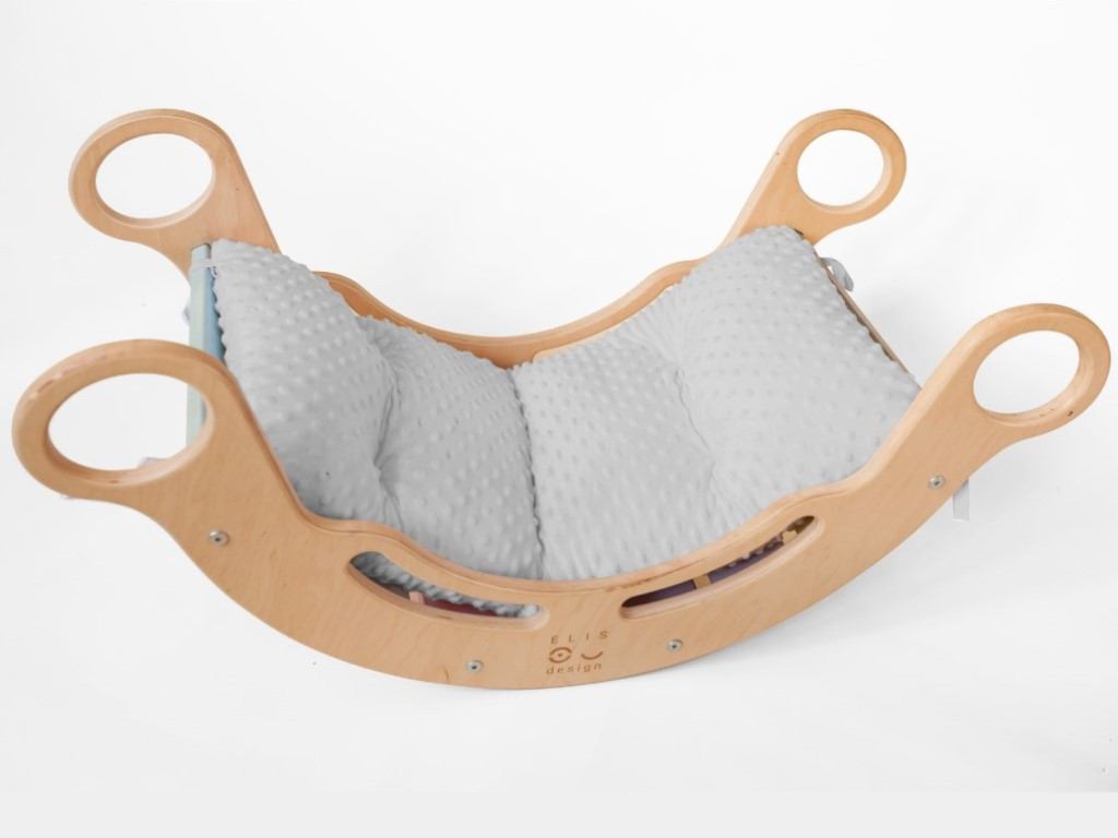 Elis design Poťah na Montessori hojdačku 5v1 - minky barva: sivá