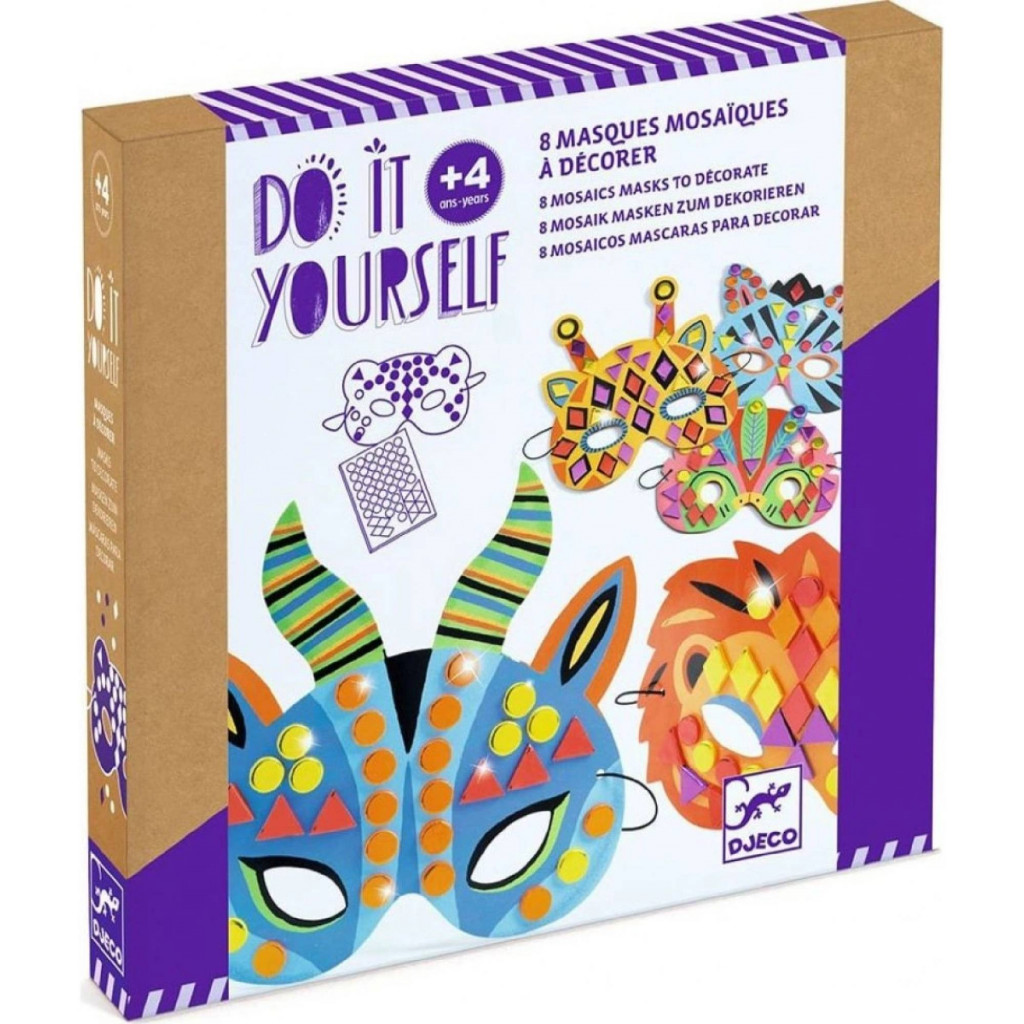DJECO DIY-Vytvor si sám Masky: Zvieratá z džungle