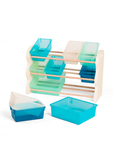 Organizér na hračky s ukládacími boxy