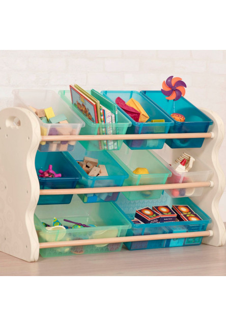 Organizér na hračky s ukládacími boxy