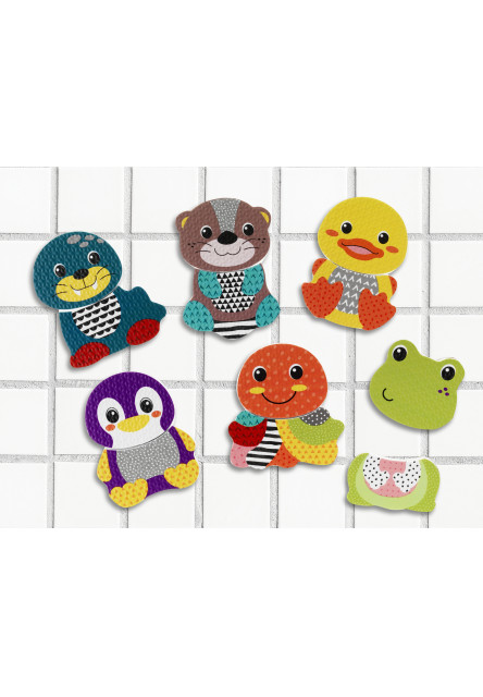 Pěnové samolepky zvířátek do koupele Mix&Match