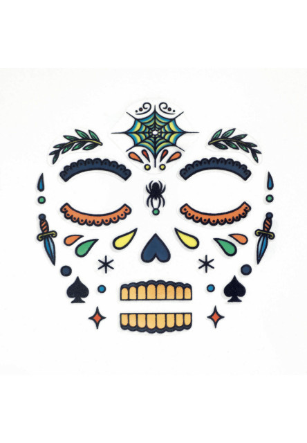 Nálepky na tvár: Lebka