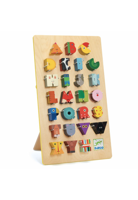 Graphic Animal letters display DJECO