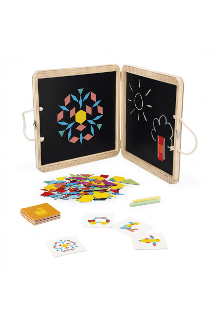 Magnetická tabule s magnetkami origami puzzle Geometrické tvary