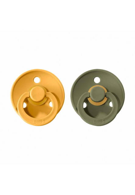 BIBS Colour cumlíky z prírodného kaučuku 2ks - veľkosť 2 (Dark Oak / Evergreen)