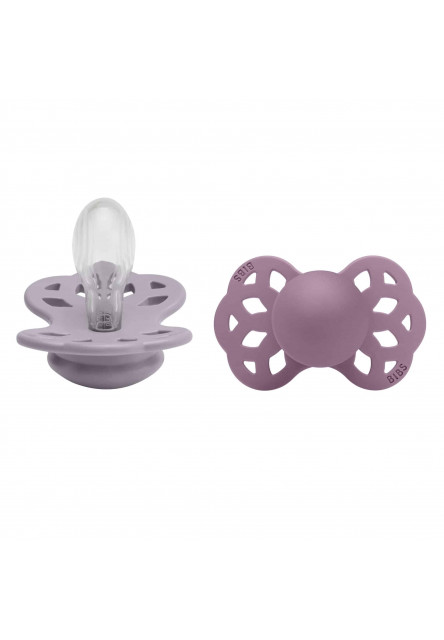 BIBS Infinity symetrické cumlíky zo silikónu 2ks - veľkosť 2 (Fossil Grey / Mauve)