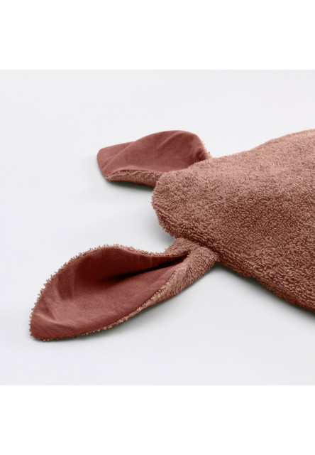 BIBS Kangaroo osuška s kapucňou z BIO bavlny (Vanilla)