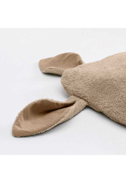 BIBS Kangaroo osuška s kapucňou z BIO bavlny (Vanilla)