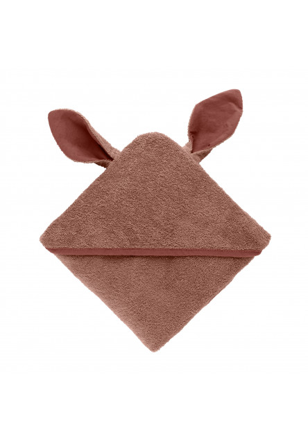 BIBS Kangaroo osuška s kapucňou z BIO bavlny (Petrol)