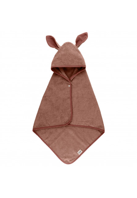 BIBS Kangaroo osuška s kapucňou z BIO bavlny (Petrol)