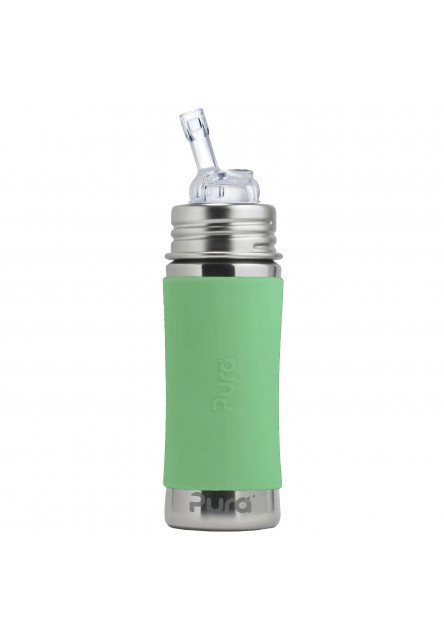 Pura® nerezová fľaša so slamkou 325ml (Moss) 