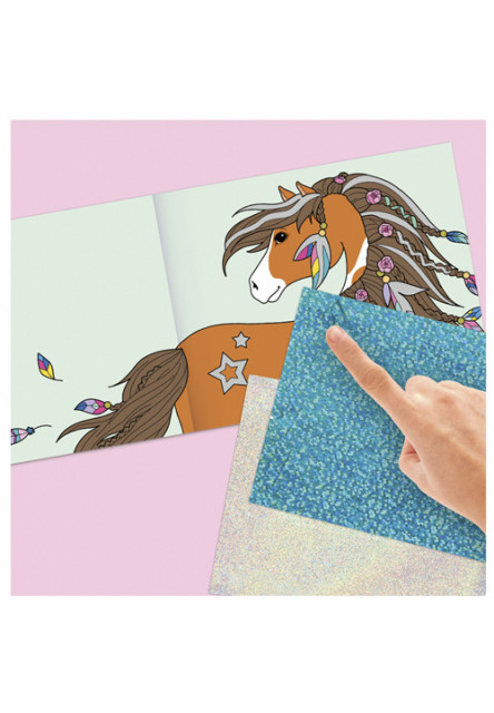 Omalovánky - kreativní sada Miss Melody, Fancy Foils, třpytivé fólie