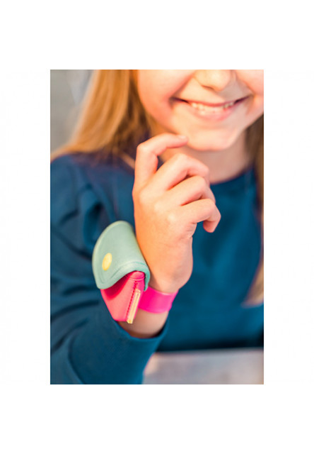 Mini pouzdro  - pastelové barvy na magnet, s gumou, 9 x 8 x 3,5 cm