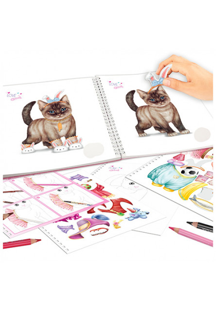 Omalovánka | Create Your Kitty, Se samolepkami