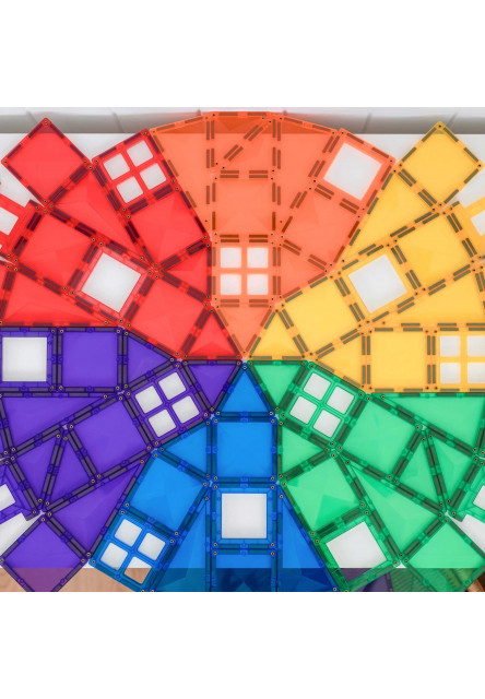 Magnetická stavebnice - Rainbow Creative Pack 102 ks