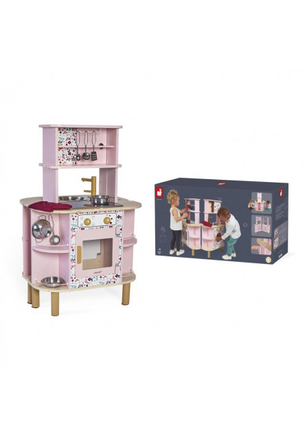 Dětská dřevěná kuchyňka Twist oboustranná s pračkou