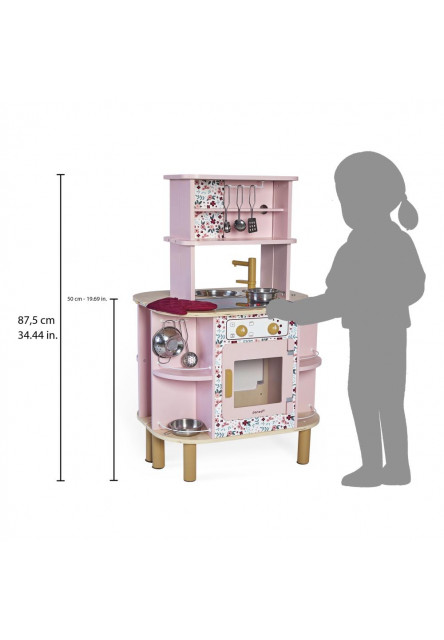 Dětská dřevěná kuchyňka Twist oboustranná s pračkou
