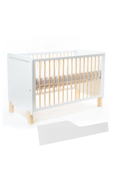 Postýlka Niko 120 x 60 cm White/Natural