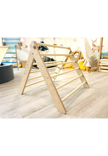 Montessori Piklerovej trojuholník light + doska 2v1 Variant: natur okraje, modré dosky