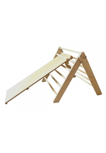 Montessori Piklerovej trojuholník light + doska 2v1 Variant: natur okraje, modré dosky