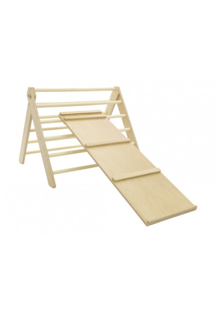 Montessori Piklerovej trojuholník light + doska 2v1 Variant: natur okraje, modré dosky