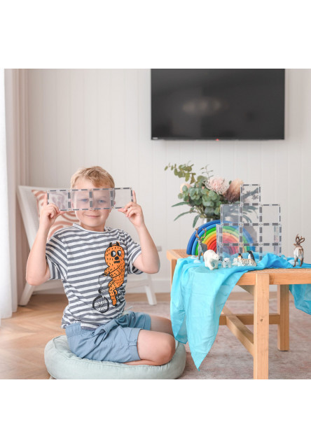 Magnetická stavebnice - Clear Rectangle Pack 12 ks