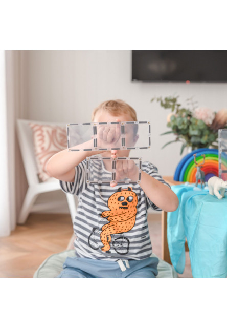 Magnetická stavebnice - Clear Rectangle Pack 12 ks