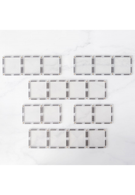 Magnetická stavebnice - Clear Rectangle Pack 12 ks
