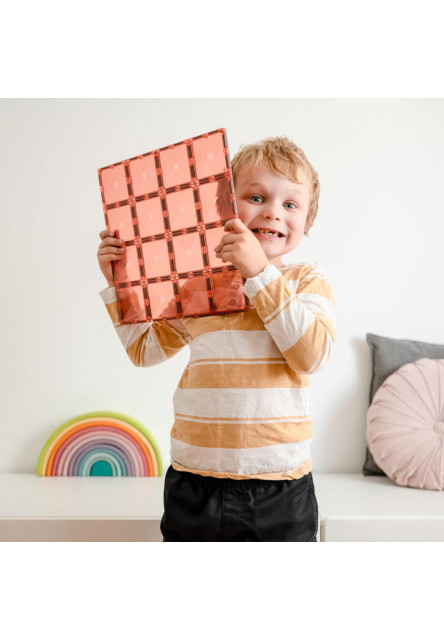 Magnetická stavebnice - Pastel Lemon & Peach Base Plate 2 ks